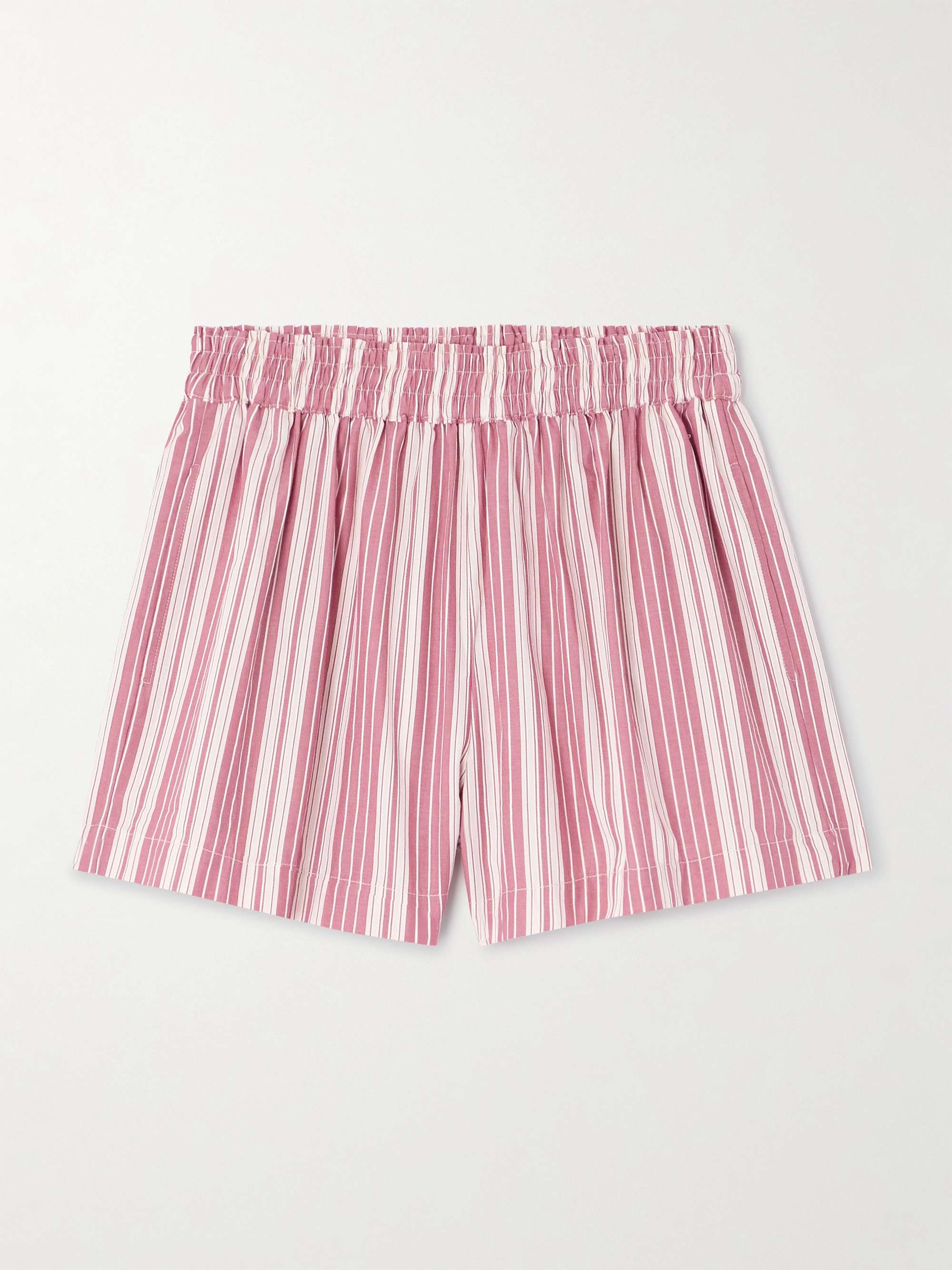 Elva Striped Cotton Shorts
