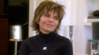 Lisa Rinna smirking on The Real Housewives of Beverly Hills