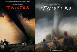 Twister 1996 poster and Twisters 2024 poster
