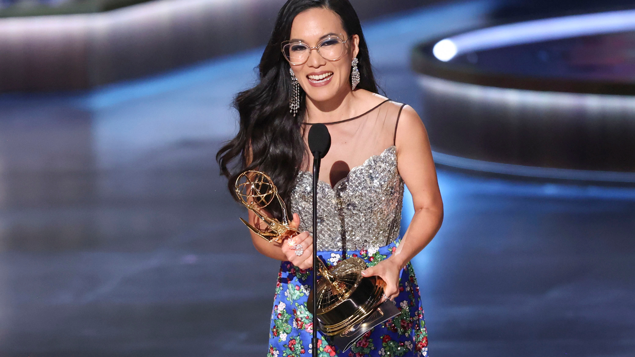 Ali Wong accepts the Outstanding Lead Actress in a Limited or Anthology Series or Movie award for &quot;Beef&quot; onstage at the 75th Primetime Emmy Awards held at the Peacock Theater on January 15, 2024 in Los Angeles, California.