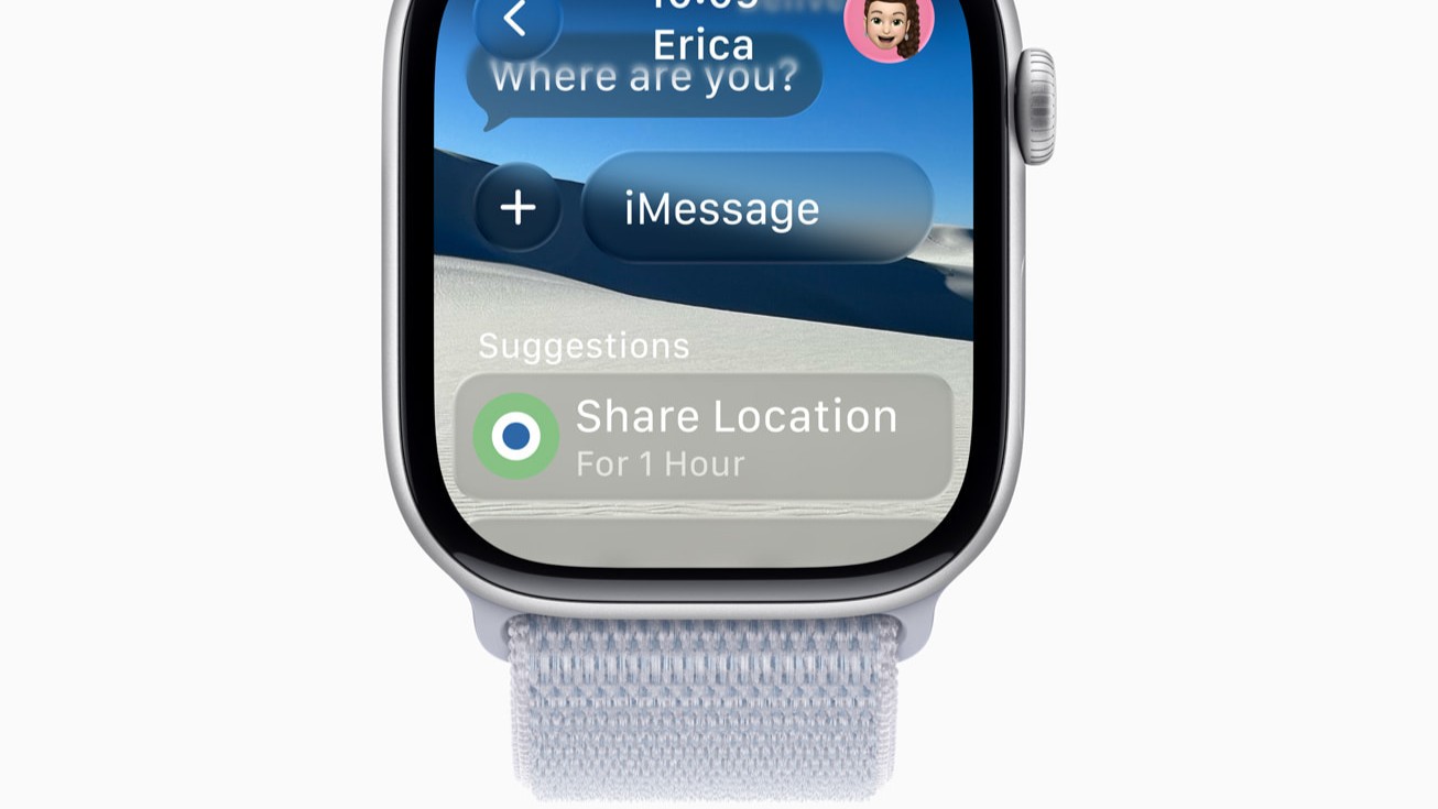 A close up of Smart Replies in watchOS 26