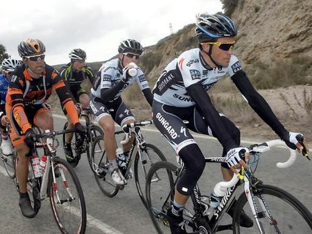 Alberto Contador (Saxo Bank) finished in the bunch