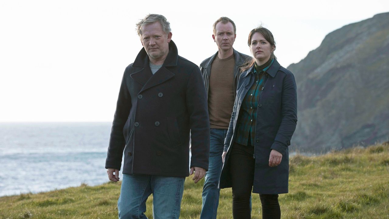 Who could replace DI Jimmy Perez in Shetland? Seen here are Douglas Henshall, Alison O&#039;Donnell and Steven Robertson