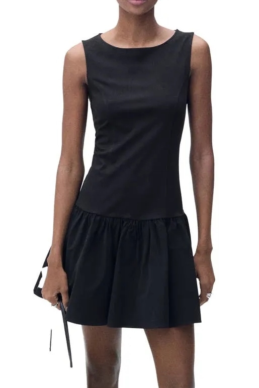 MANGO, Ruffle Hem Sleeve Minidress (Was $60) 
