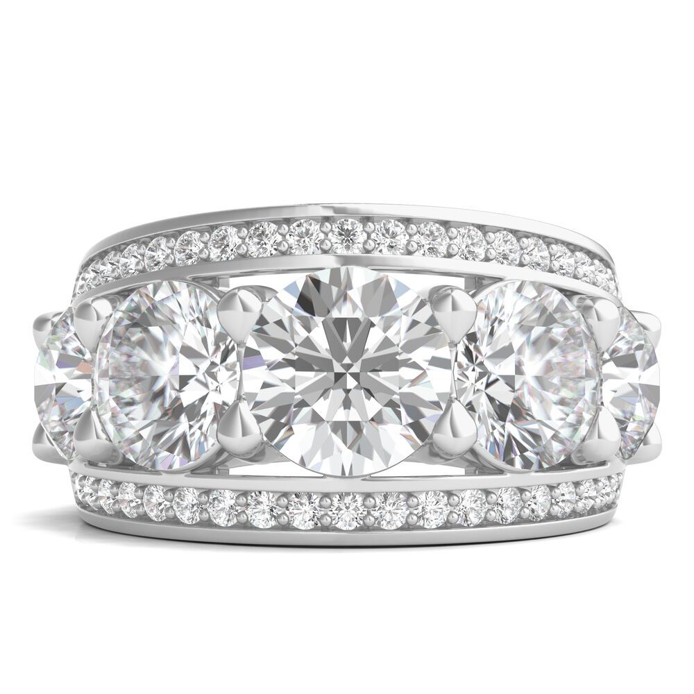 Lab Grown Diamond Multi-Row Anniversary Band in 14K White Gold