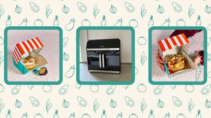 The Salter XL Air Fryer oven with crumpets from the F&M recipes