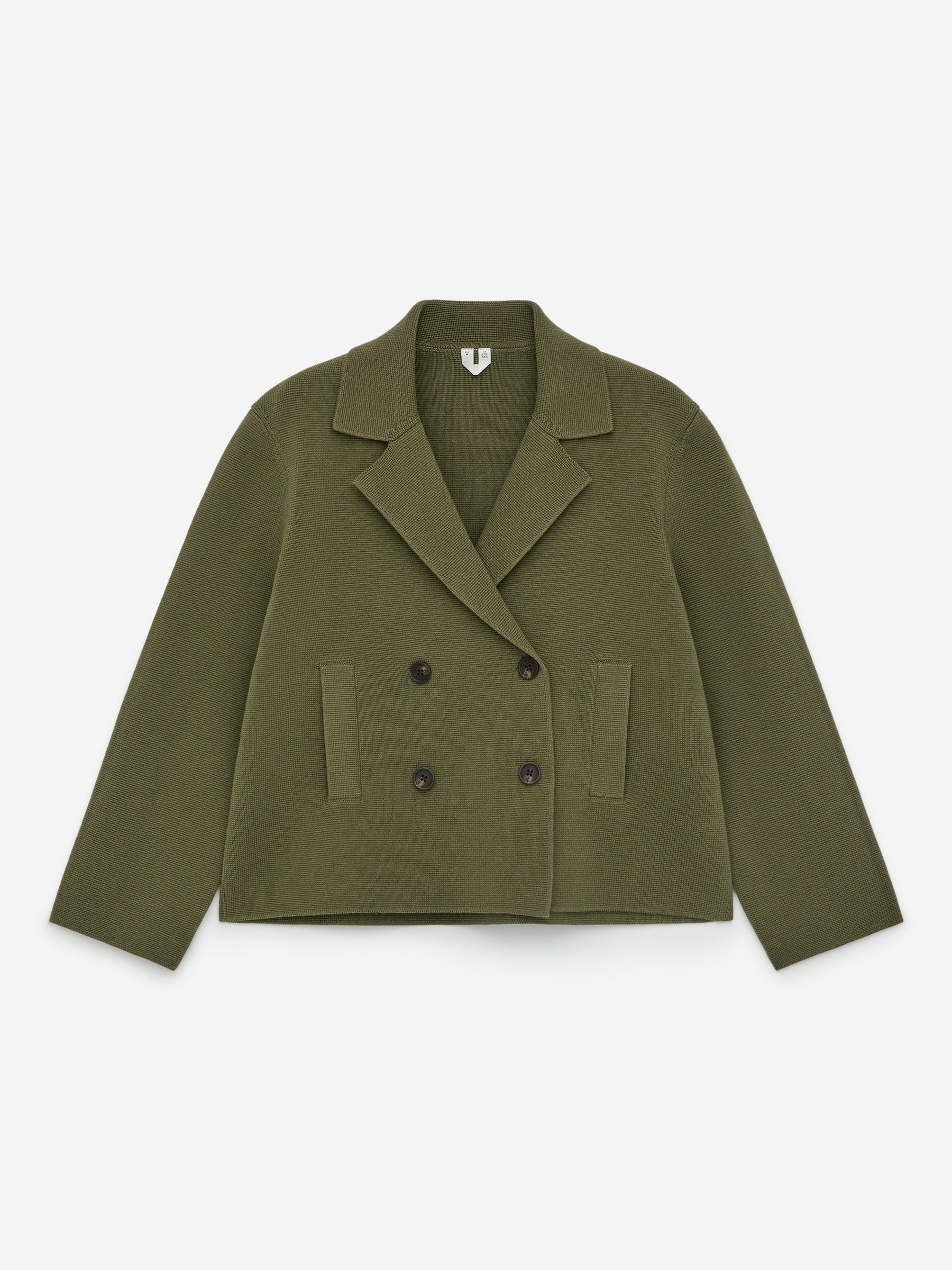 Knitted Cotton Jacket &amp;ndash; Khaki Green &amp;ndash; Women &amp;ndash; Arket Gb
