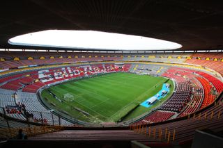 General view of the Estadio Jalisco in Guadalajara, Mexico ahead of Atlas vs Chivas in March 2020.