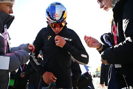 LA MOLINA, SPAIN - MARCH 27: Thomas Pidcock of Great Britain and Team Pinarello Q36.5 Pro Cycling reacts after the 105th Volta a Catalunya 2026, Stage 5 a 155.3km stage from La Seu d'Urgell to La Molina/Coll de Pal 2109m / #UCIWT / on March 27, 2026 in La Molina, Spain. (Photo by Szymon Gruchalski/Getty Images)