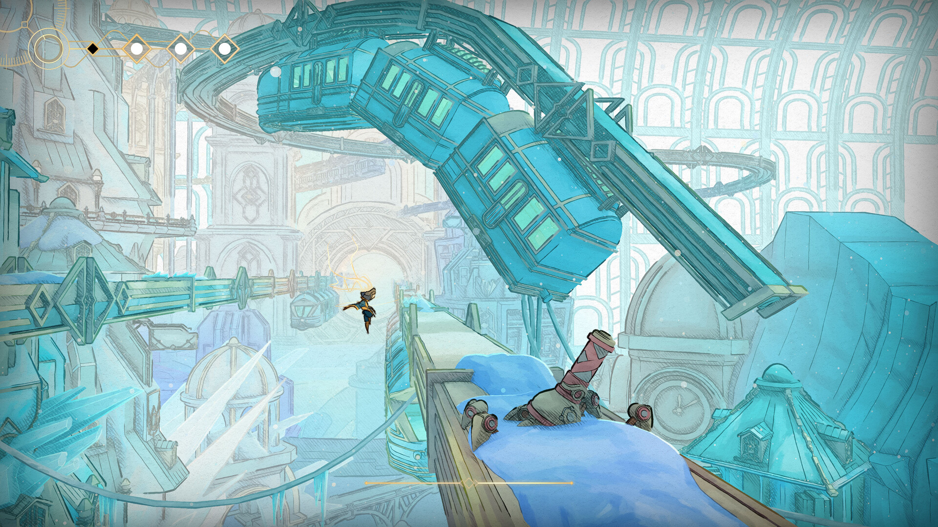 A screenshot of the upcoming Switch game, MIO: Memories in Orbit