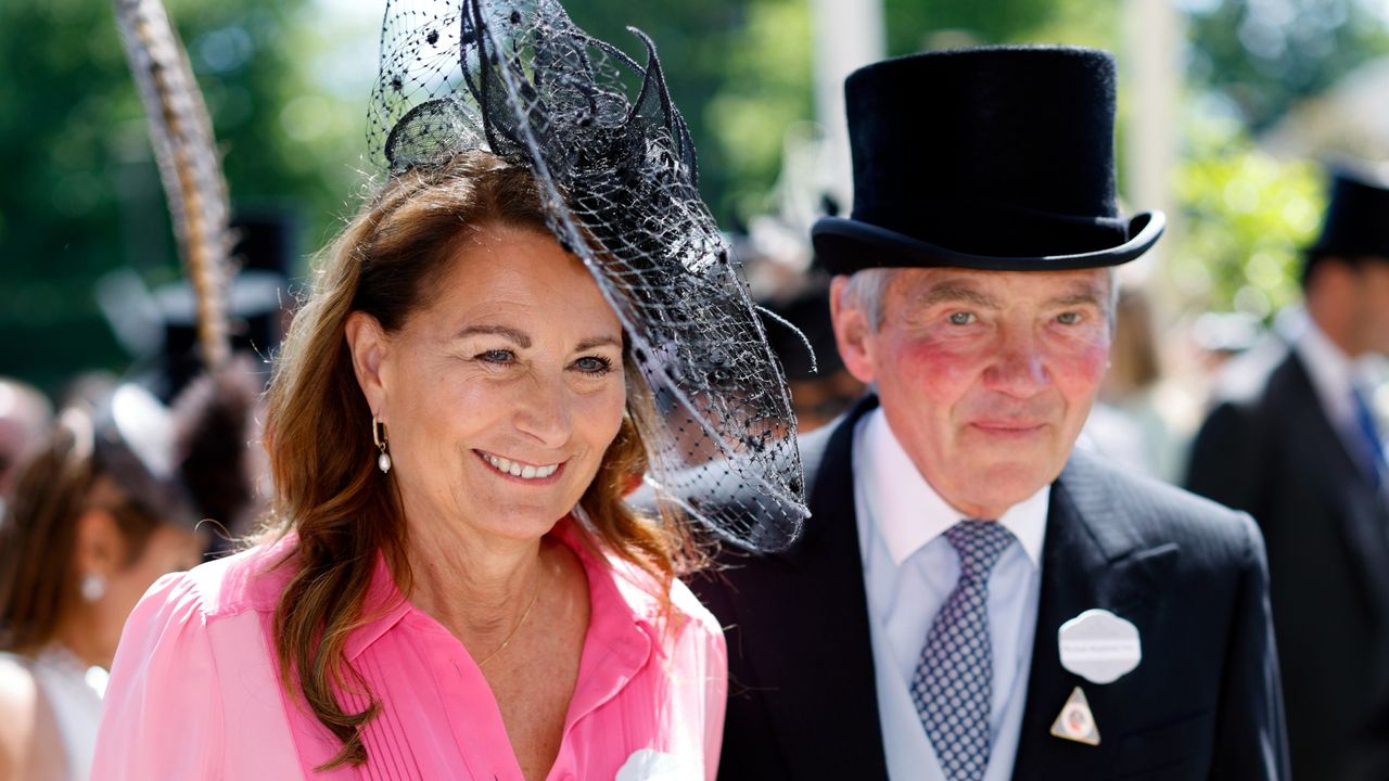 Carole Middleton and Michael Middleton attend day 1 of Royal Ascot at Ascot Racecourse on June 14, 2022 in Ascot, England.