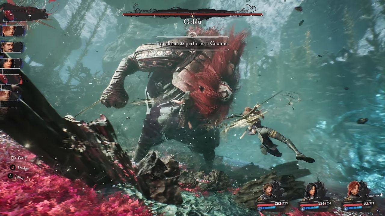 Combat shown in Expedition 33 gameplay reveal on Youtube