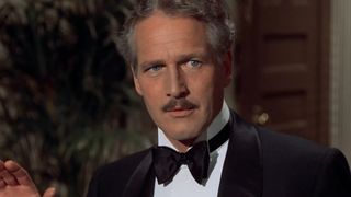 Paul Newman wears a tuxdeo in The Sting