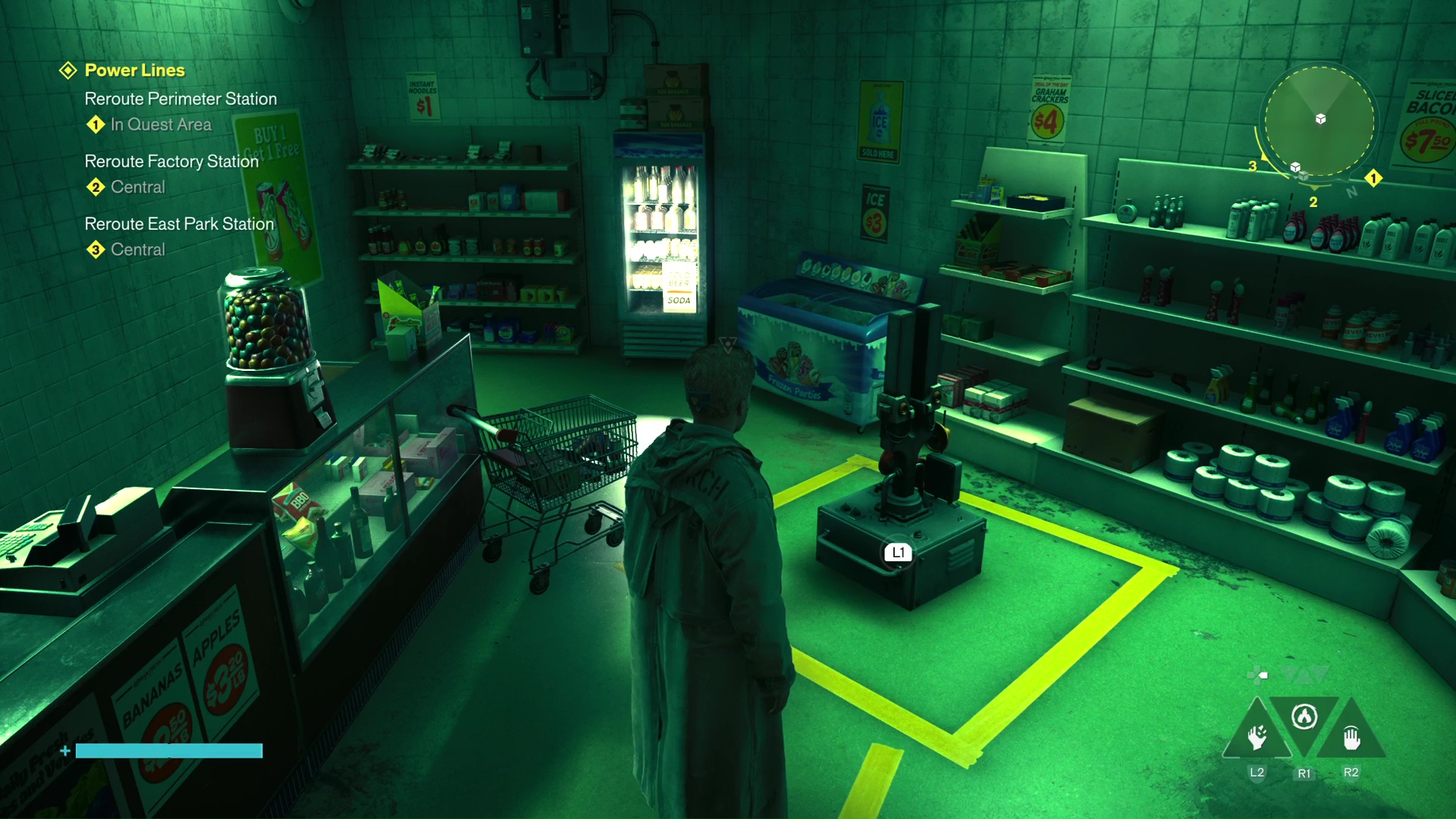 Dylan places a Calibration Unit in a Perimeter Station in Power Lines in Control Resonant