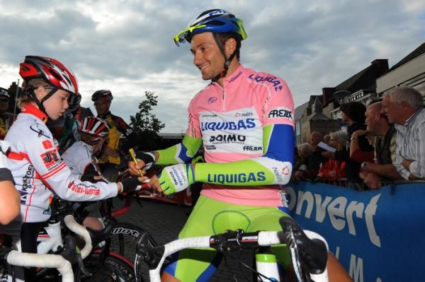Ivan Basso (Liquigas) wore his pink jersey as the Giro d'Italia winner.