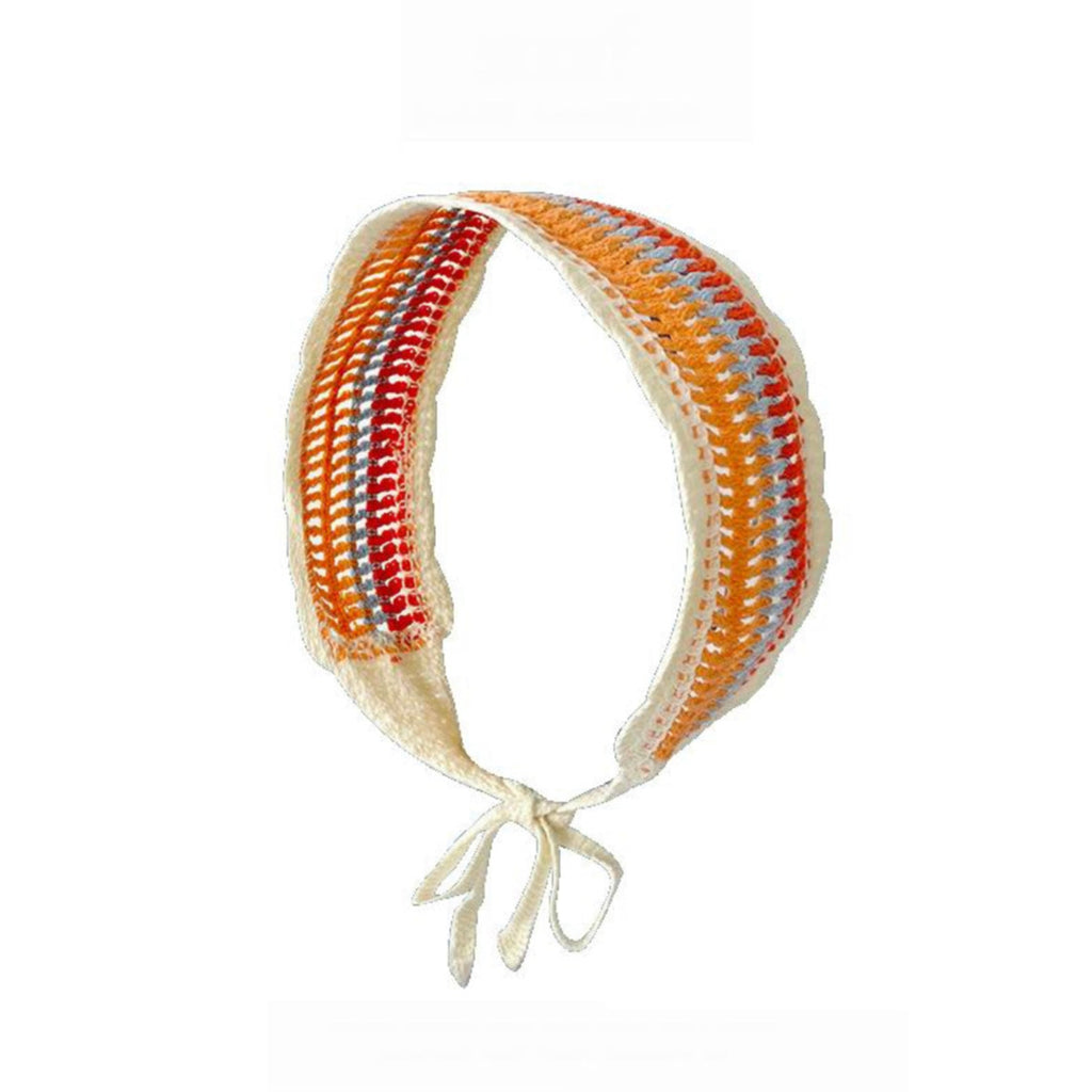 Grey Bandit Striped Crochet Headband