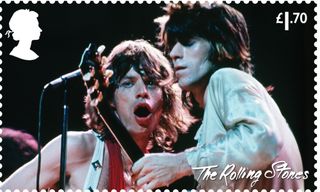 Stamp 5 featuring Keith Richards and Ronnie Wood performing in Tokyo in 1995