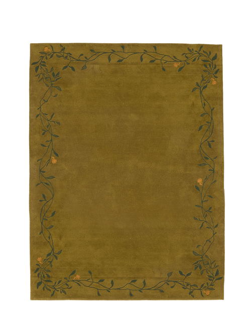 Pierce & Ward Vine Border Wool Rug, 5' x 8'