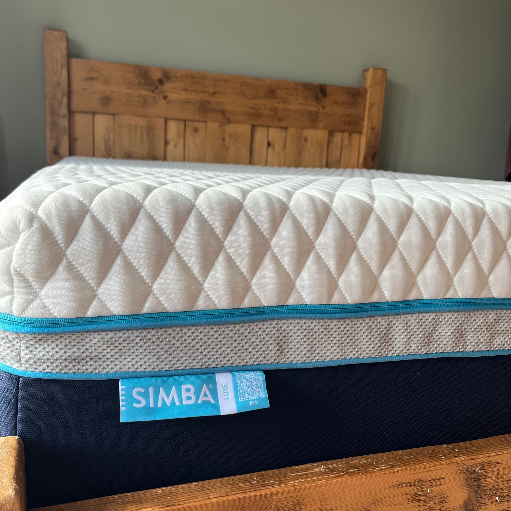 Simba Hybrid Luxe Mattress on bed frame