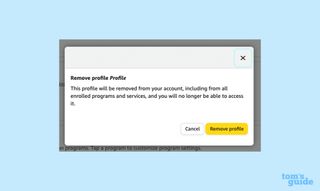 Amazon delete profile