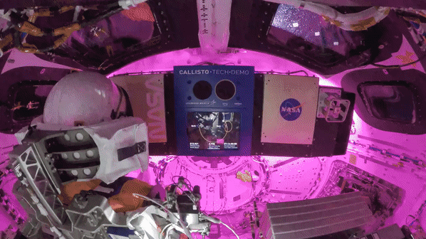 Snoopy the dog dressed in an orange space suit can be seen floating weightlessly inside the Orion spaceship during the Artemis 1 mission.