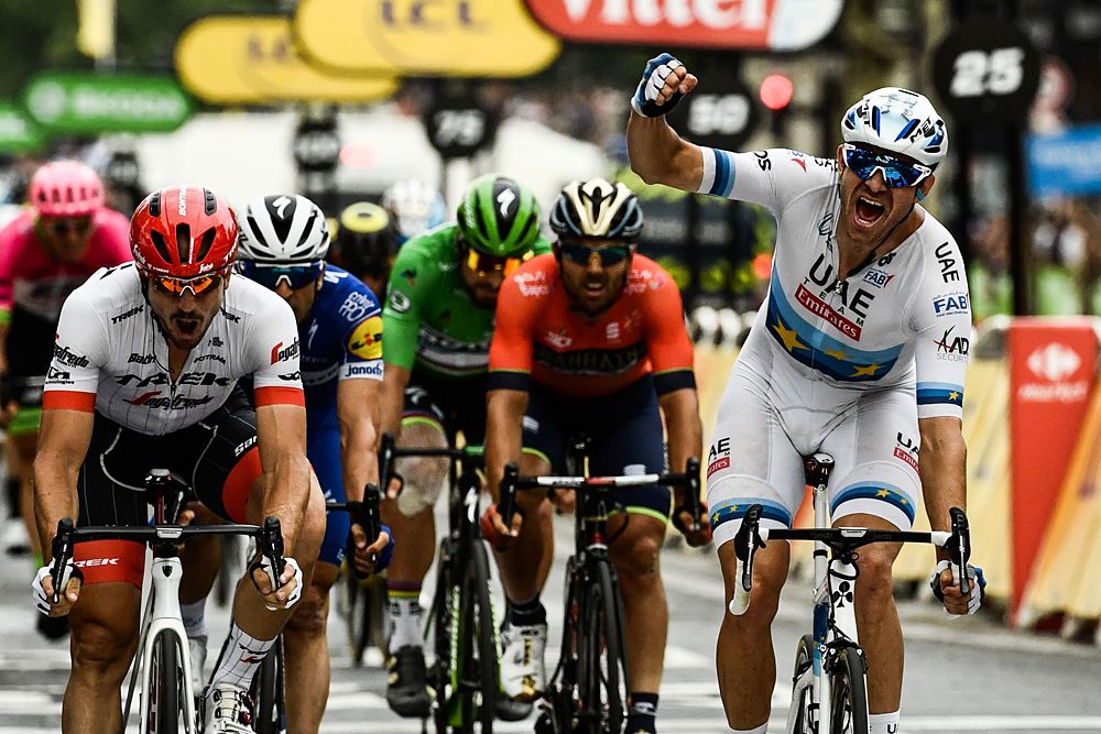 Alexander Kristoff (UAE Team Emirates) wins stage 21 at the Tour de France