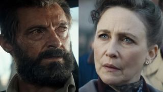 Hugh Jackman, bearded and grizzled in Logan, Vera Farmiga as Lorraine Warren in The Conjuring: Last Rites.