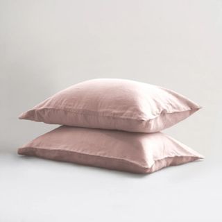 A light pink European pillowcase