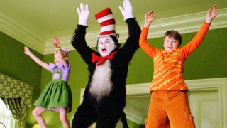 Jumping for joy in The Cat in the Hat