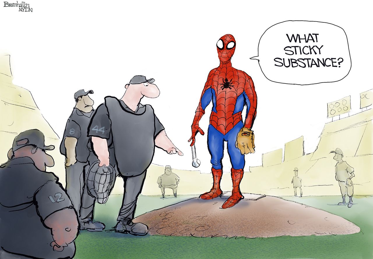 Spidey on the mound