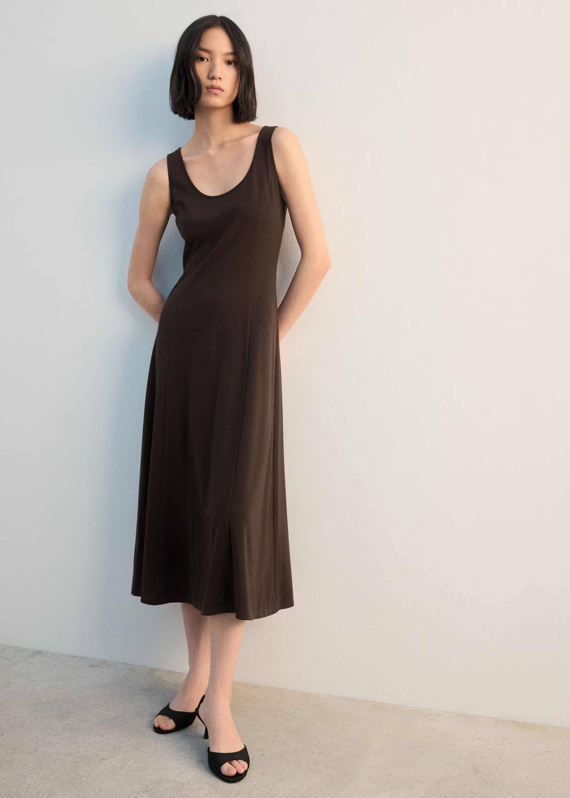 MANGO, Flared Midi-Dress