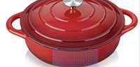 Velaze Casserole Dish Cast Iron Braising Pan - £46.99 £37.59 (SAVE £9.40)