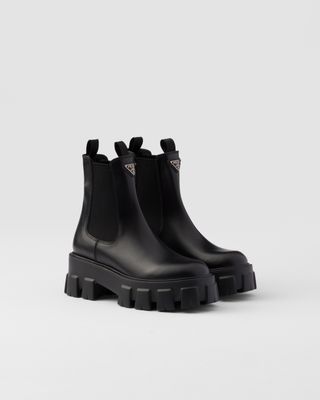 Monolith Brushed Leather Booties