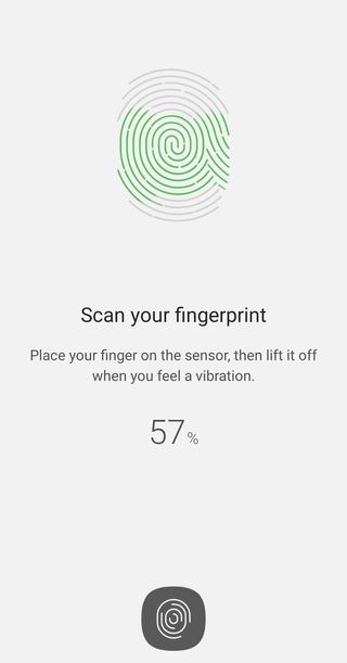 Galaxy S10 fingerprint enrollment