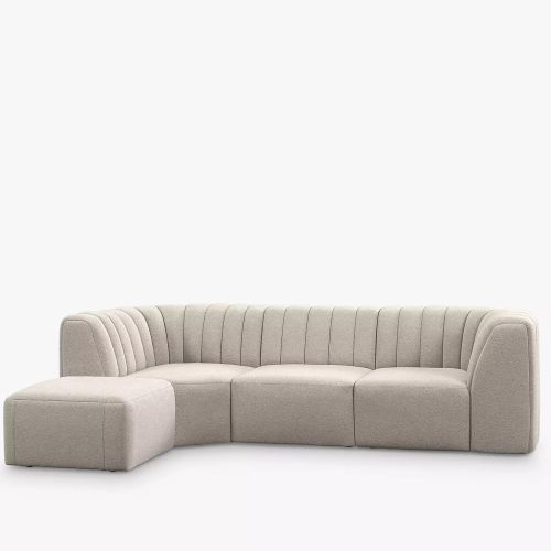 Flow Chaise End Sofa in Natural Boucle