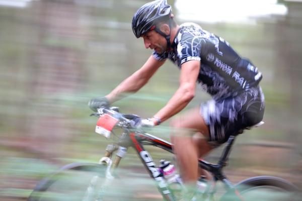 A racer in action