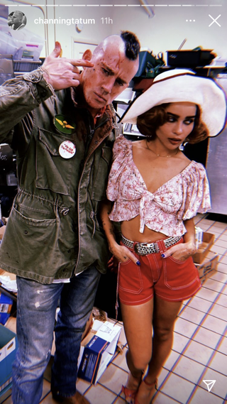 Channing Tatum and Zoe Kravitz dress up for Halloween on Instagram Stories.