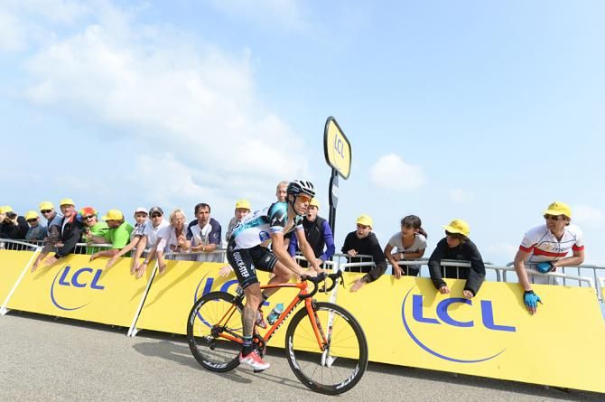 Sylvain Chavanel is cheered along on Mont Ventoux