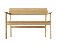 A modern wooden garden bench