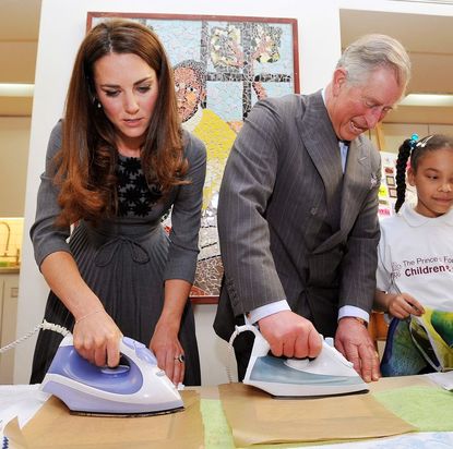 The royals show off their ironing skills 