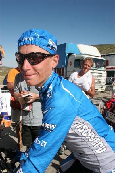 Janez Brajkovic (Discovery Channel) was justifyably happy with his strong ride.