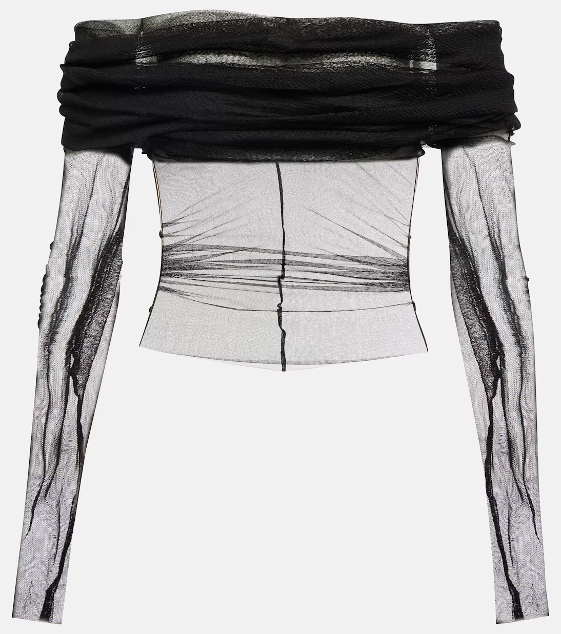 Christopher Esber, Sheer Off-The-Shoulder Silk Top