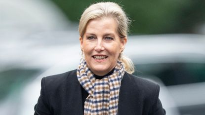 Sophie, Duchess Of Edinburgh looks on during her visit to England Hockey at Bisham Abbey National Sports Centre on January 12, 2026 in Marlow