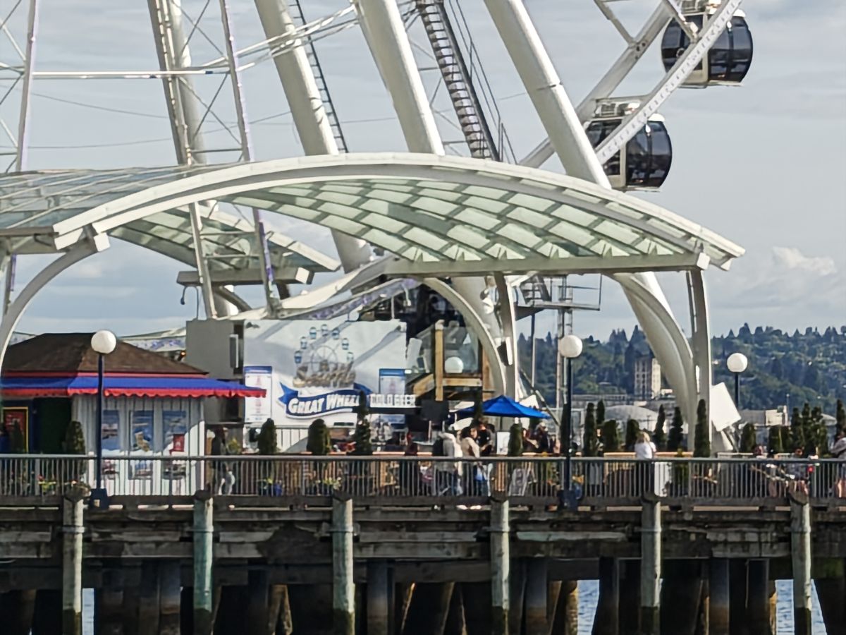 A Ferris wheel entrance