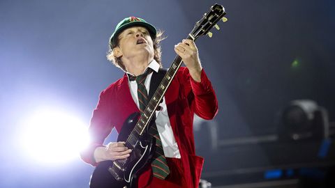 Angus Young from AC/DC, live in Lisbon