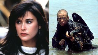 L-Demi Moore, R-Demi Moore as GI Jane