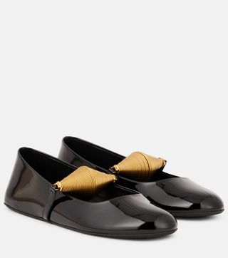 Jewel Patent Leather Ballet Flats