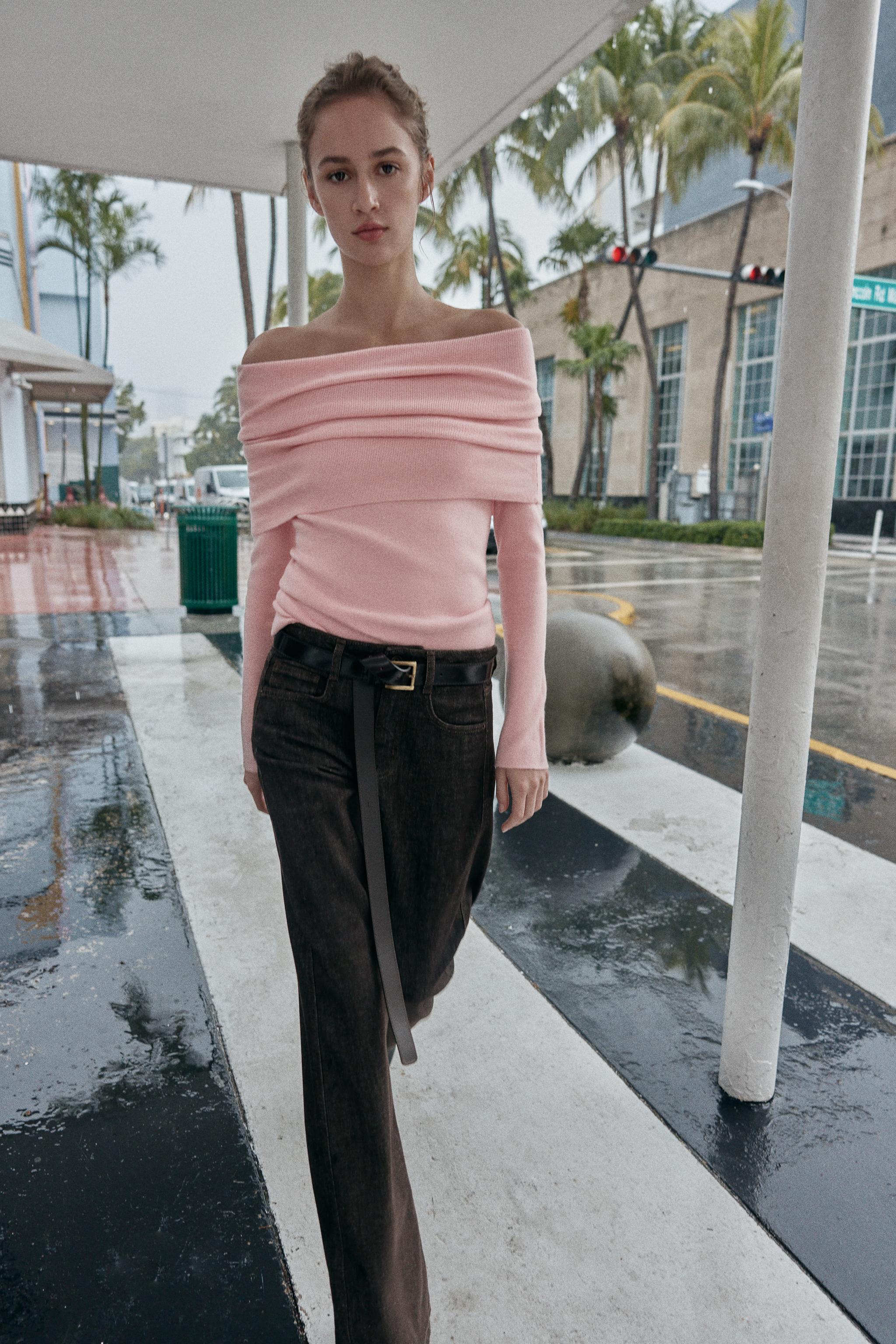 Off Shoulder Knit Jumper