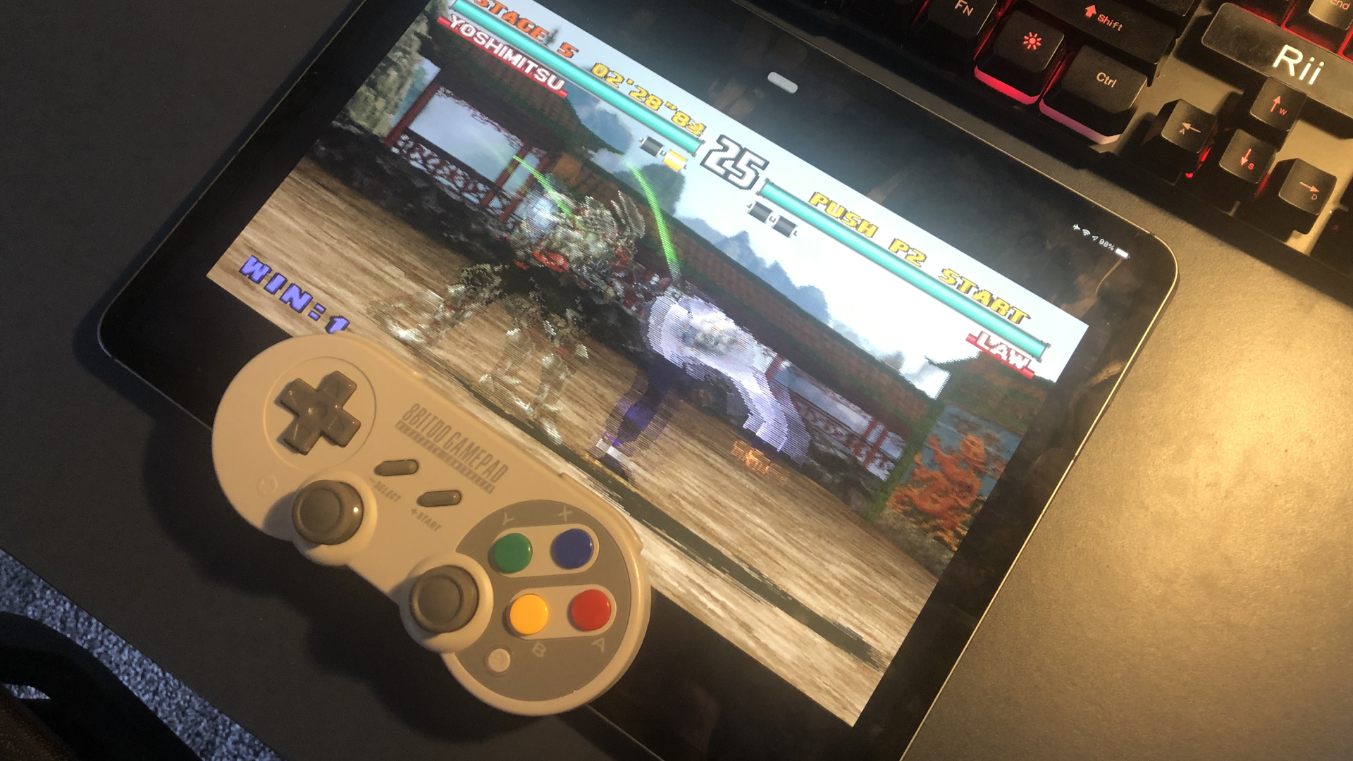 Provenance running Tekken 3 on iPad with 8BitDo controller