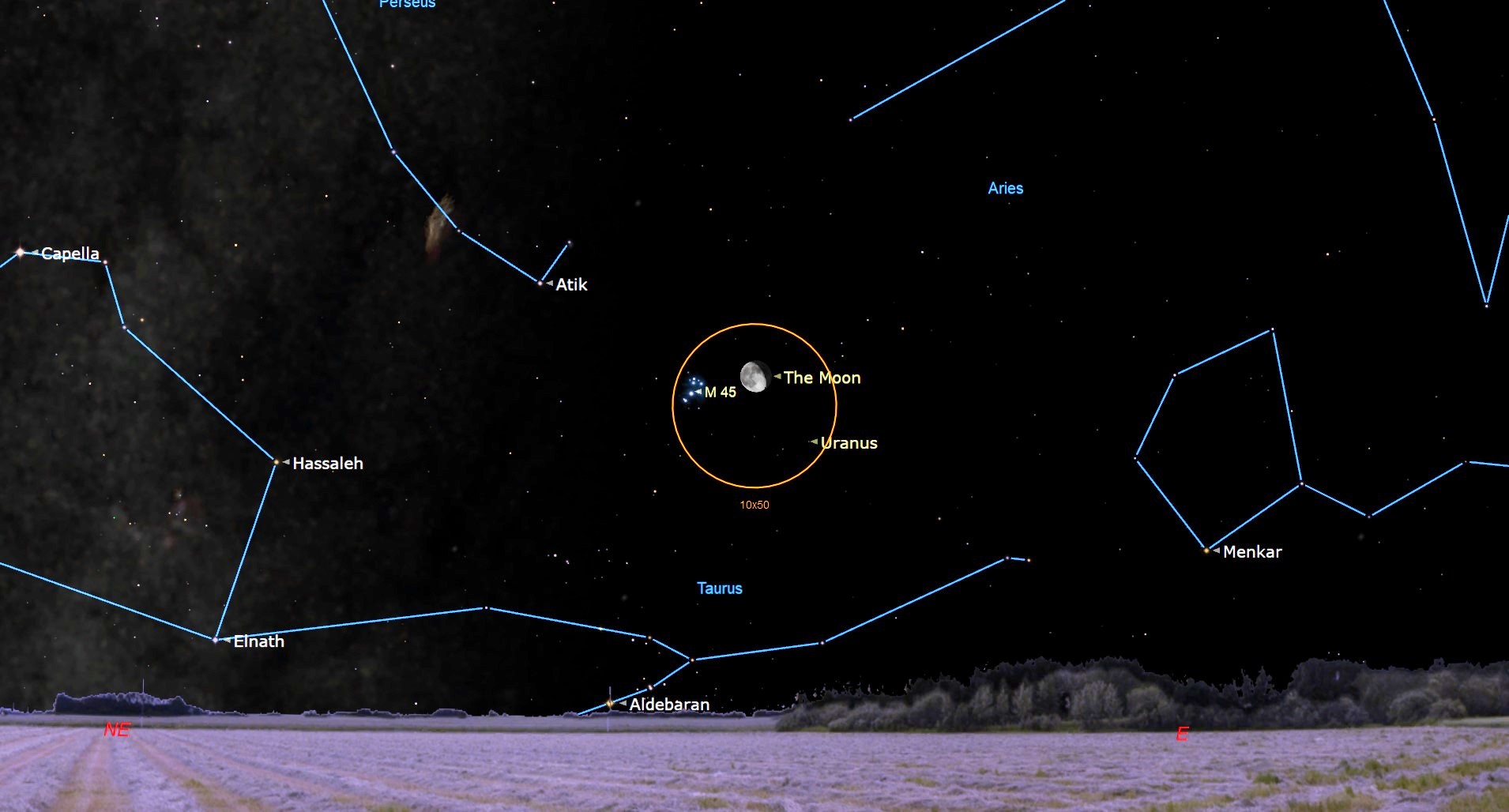 See the moon meet up with the Seven Sisters of the Pleiades this weekend